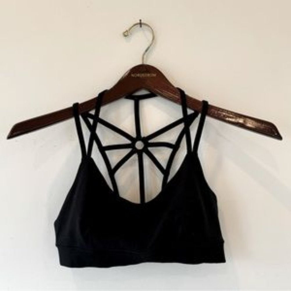 Black Cross Strap Sports Bra